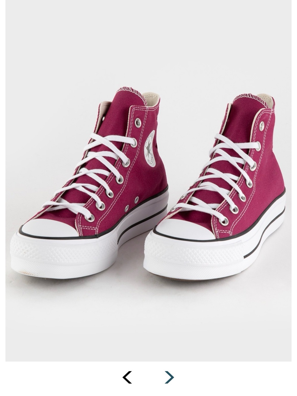 Converse Women's High-Top Canvas Sneakers in berry